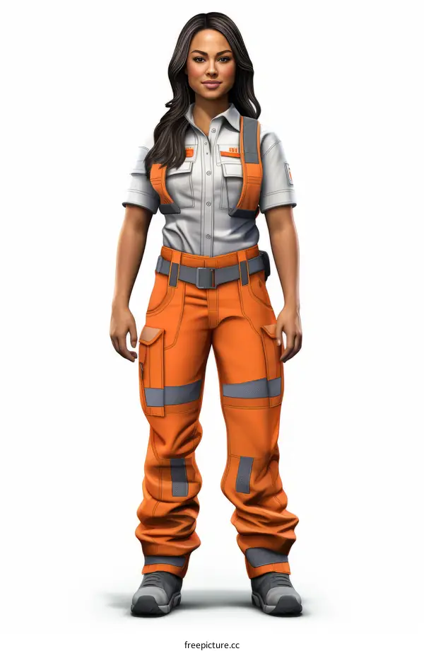 Orange Uniformed First Responder