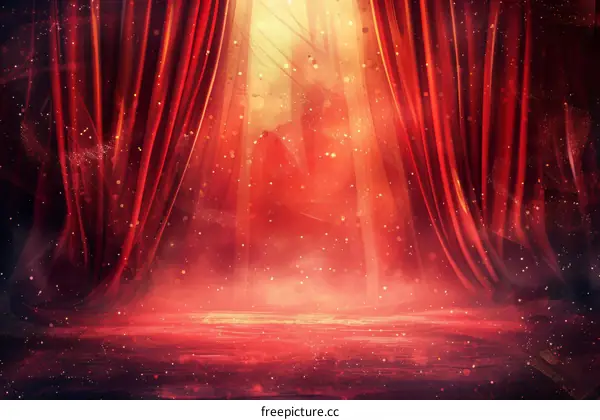Red Velvet Stage Curtains