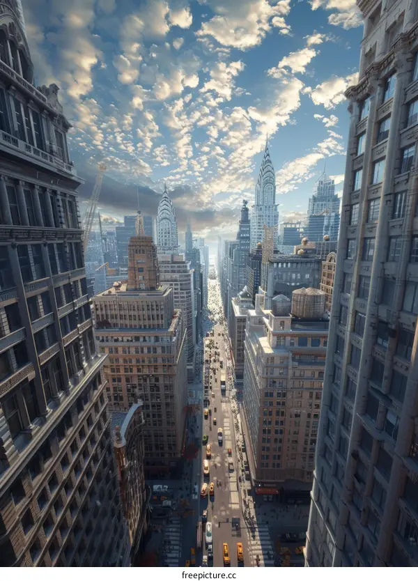 Cars and Pedestrians on the Streets of New York City