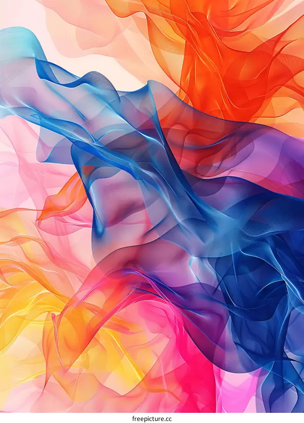 Abstract Colorful Background with Swirling Textures