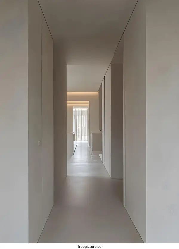 Minimalist White Hallway Interior Design
