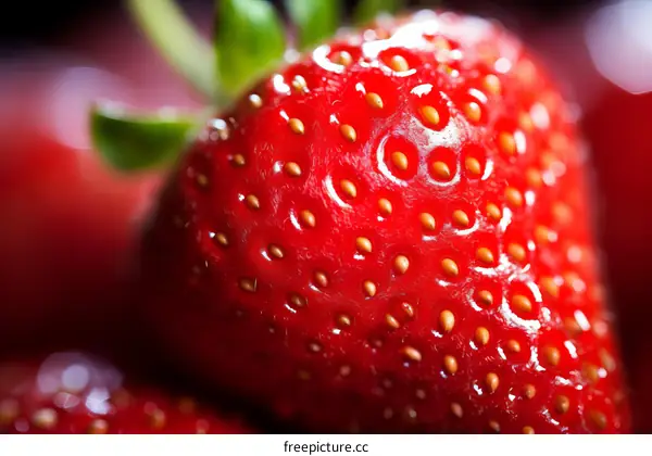 Close-Up of a Fresh Red Strawberry