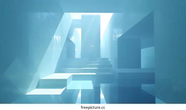 Abstract Minimalist Blue Architecture Background