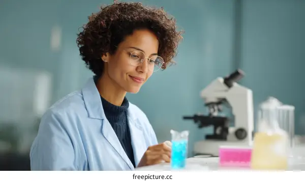 Female Scientist Working in Laboratory