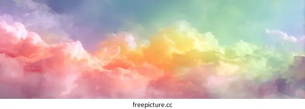 Pastel Cloudscape Sky Artwork