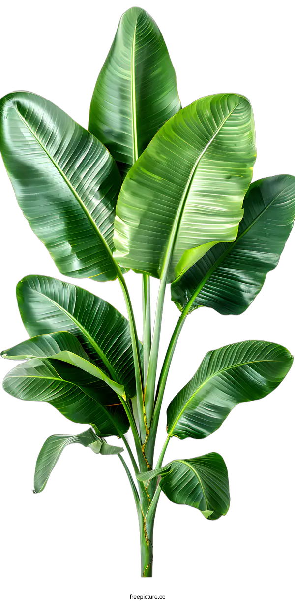 [Transparent Background PNG]Tropical green leaves on white background