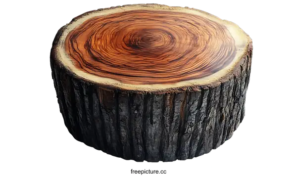 [Transparent Background PNG]Wooden Tree Stump Slice Decorative Piece