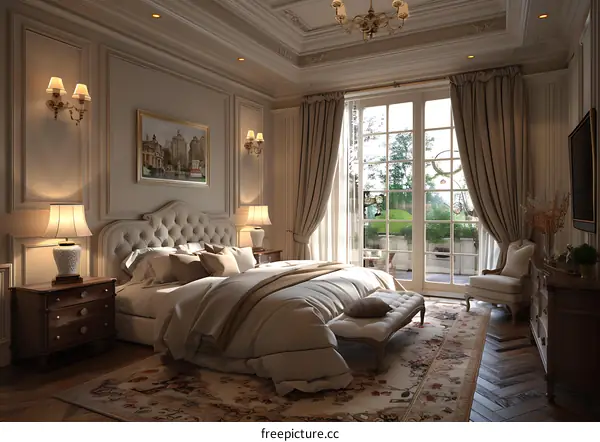 European-style luxury bedroom