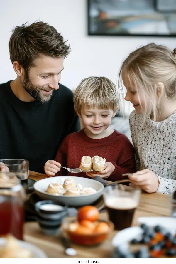 Family Enjoying a Delicious Breakfast