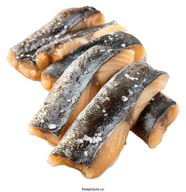 [Transparent Background PNG]Fresh Salmon Fillets on White Background