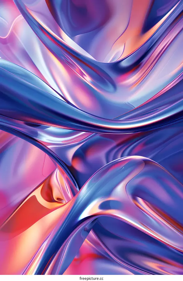 Abstract Purple and Blue Liquid Background