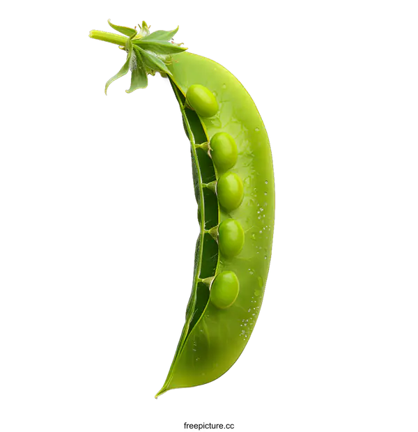 [Transparent Background PNG]Fresh Green Peas in a Pod