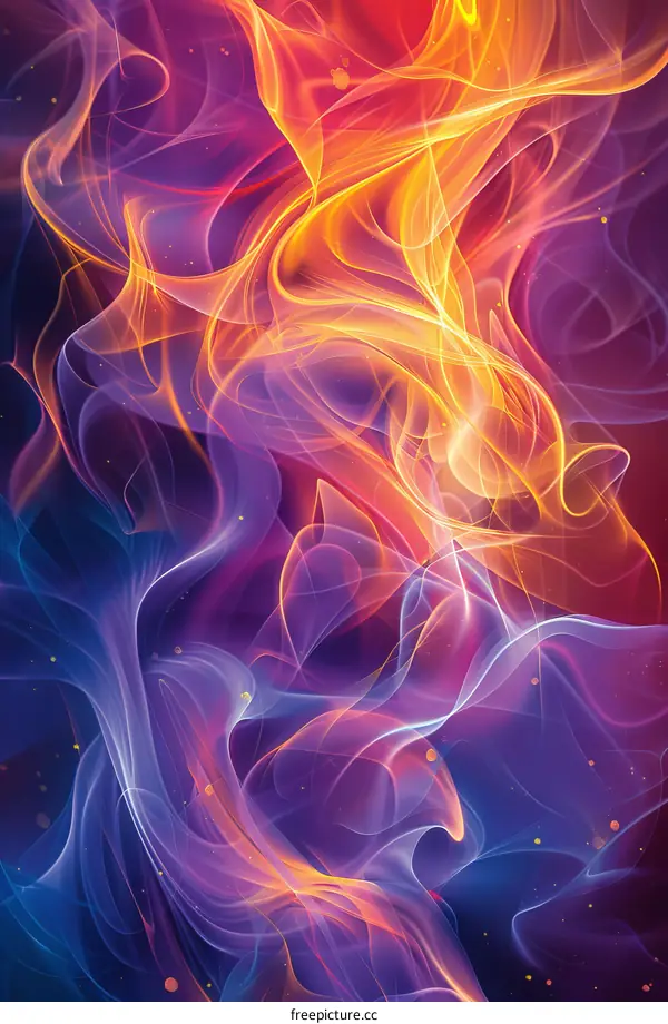 Abstract Colorful Flowing Energy