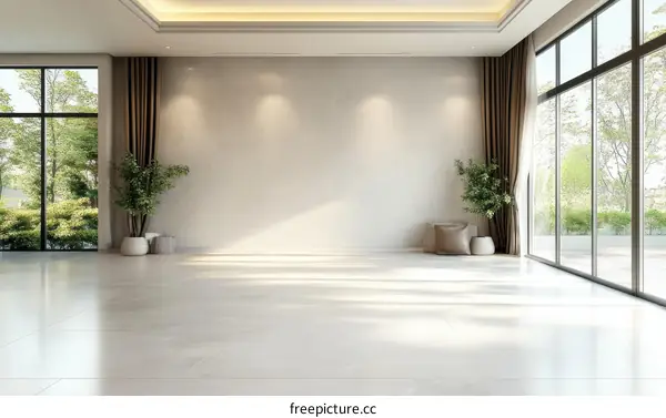 Modern Empty Room Interior Design Illustration