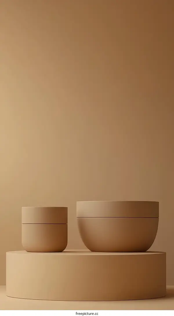 Beige Cosmetic Product Display