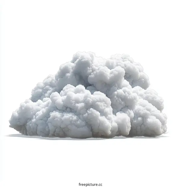 Realistic Cloud Illustration against White Background