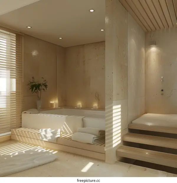 Modern Minimalist Spa Bathroom Design