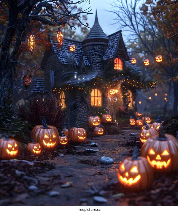 Halloween Pumpkin House