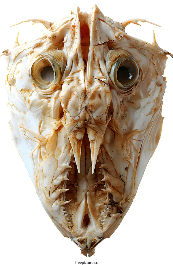 Close-up of a Fish Head Skeleton
