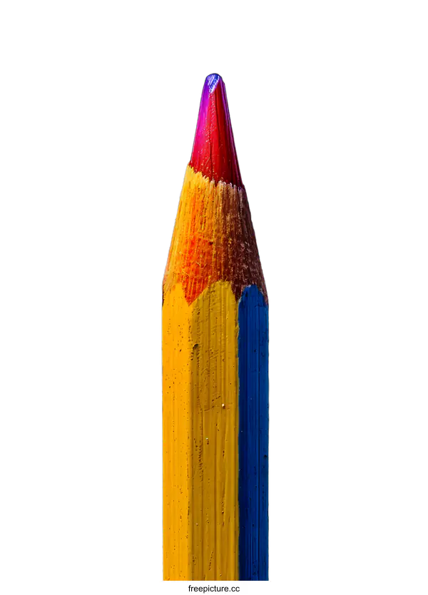 [Transparent Background PNG]Colorful Pencil Tip Closeup