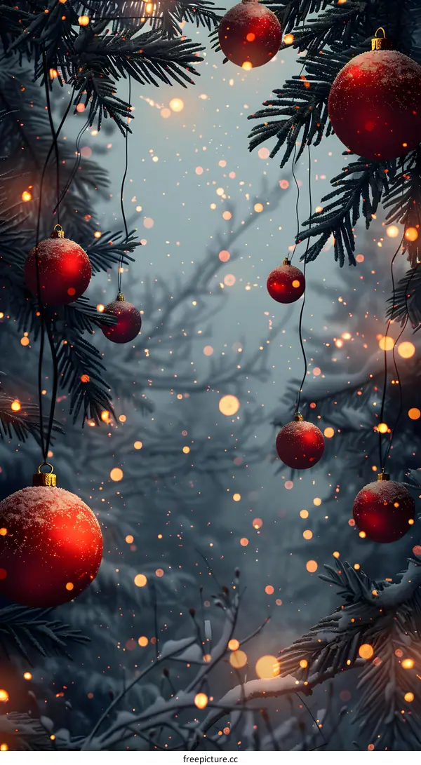 Christmas tree decorated with Christmas decorations