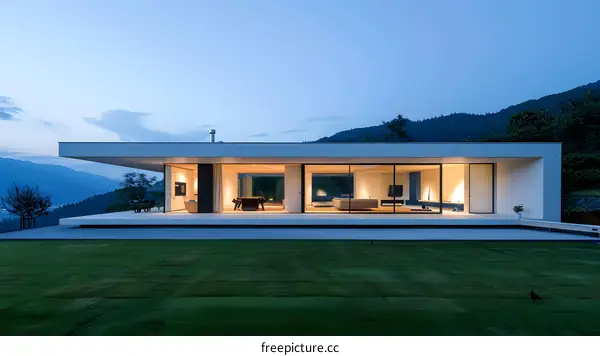 Modern Minimalist House with Mountain Views