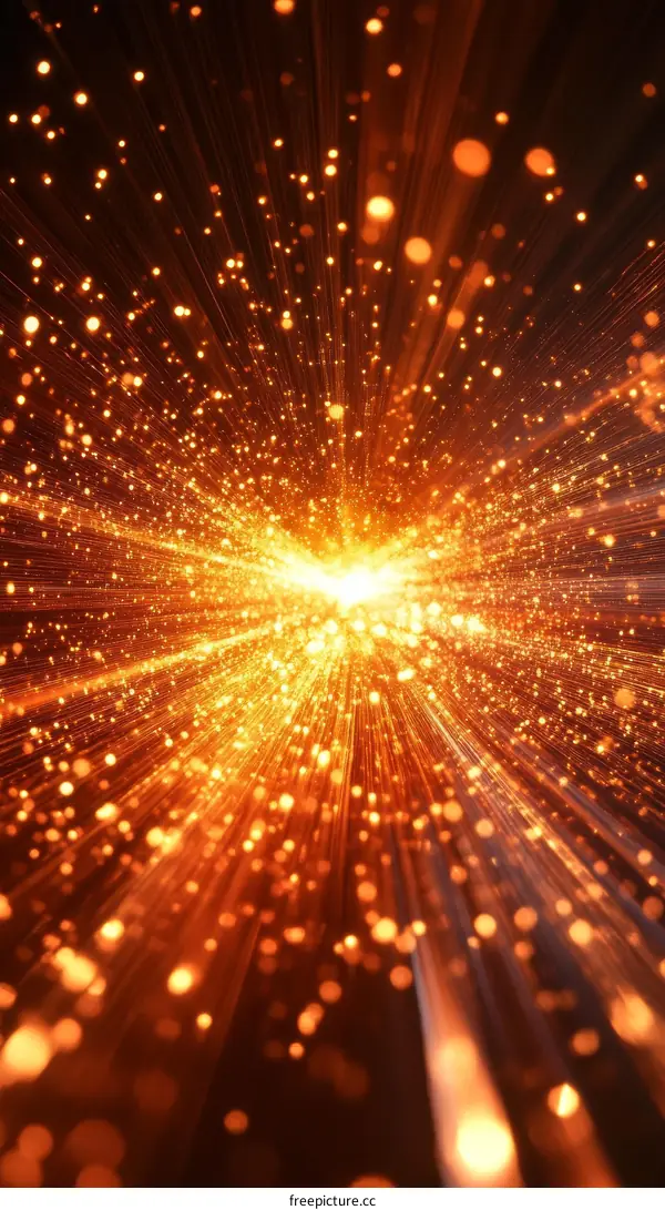 Abstract Explosion of Orange Light