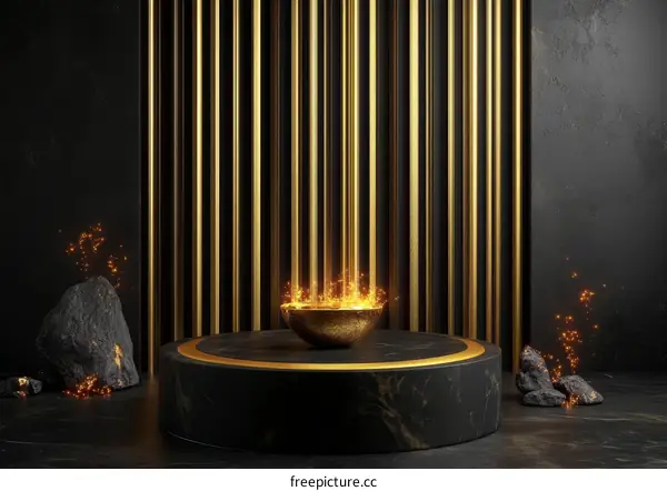 Luxury Black and Gold Product Showcase