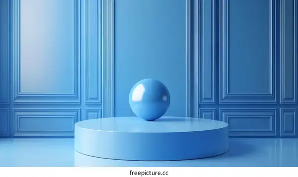 Stylish Blue Geometric Product Display