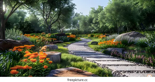 Garden landscape design renderings