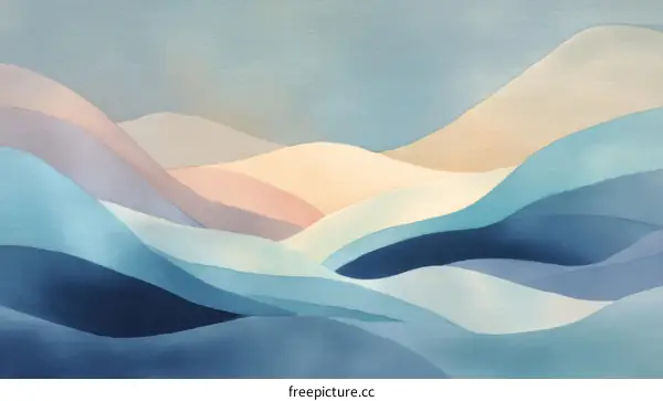 Abstract Landscape of Rolling Mountains