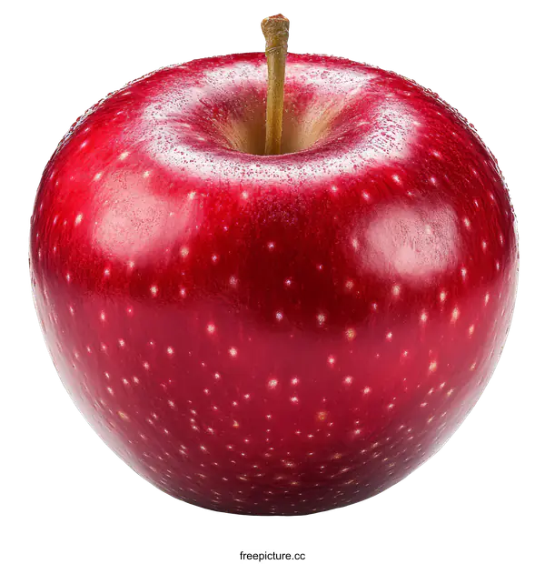 [Transparent Background PNG]Close Up of a Fresh Red Apple