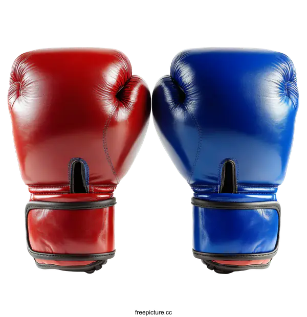 [Transparent Background PNG]Pair of Red and Blue Boxing Gloves
