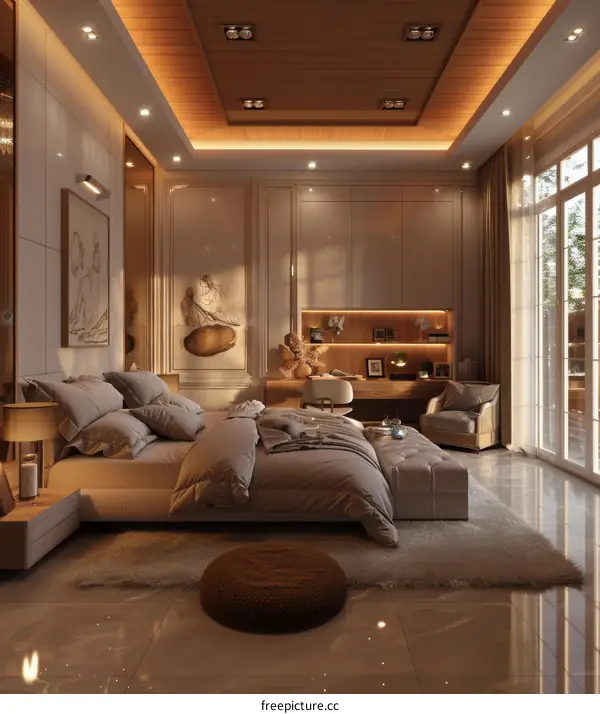 Luxury Bedroom Interior Design Illustration