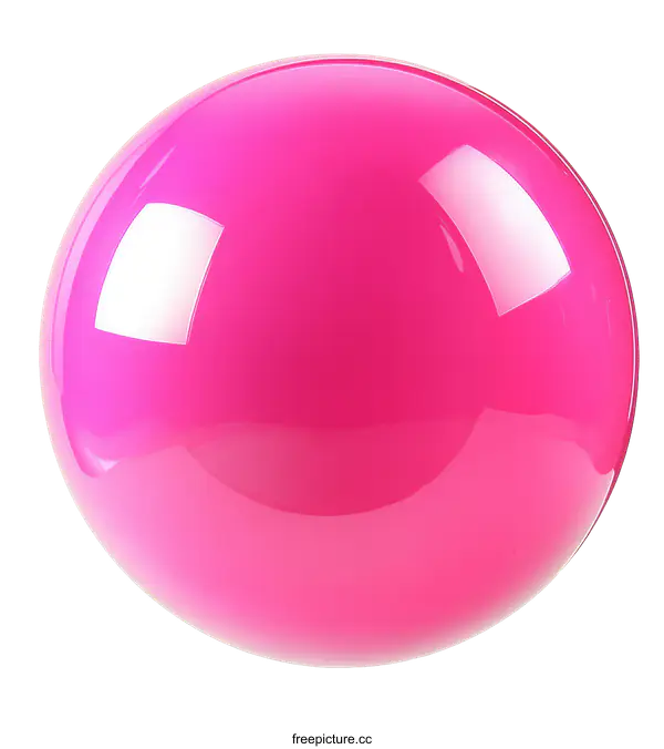 [Transparent Background PNG]Shiny Pink Sphere Abstract Illustration