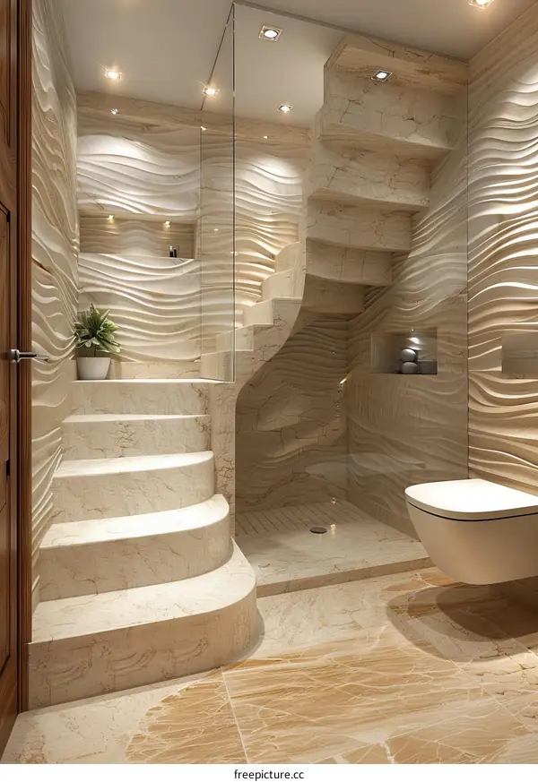 Luxury Modern Marble Bathroom Interior Design