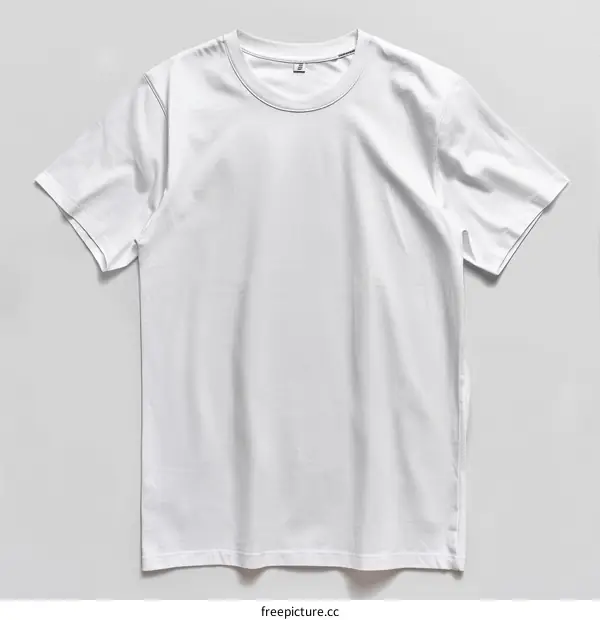 White T-Shirt on Minimalist Background