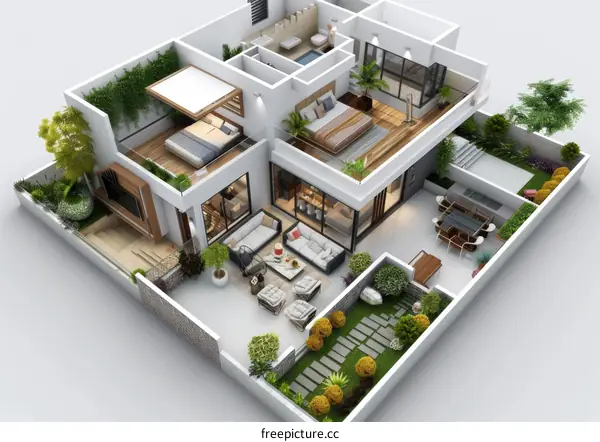 Modern and Elegant Architecture with 3-Story House