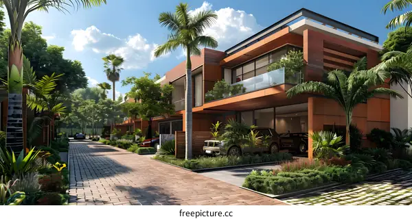 Modern Tropical Villa Exterior