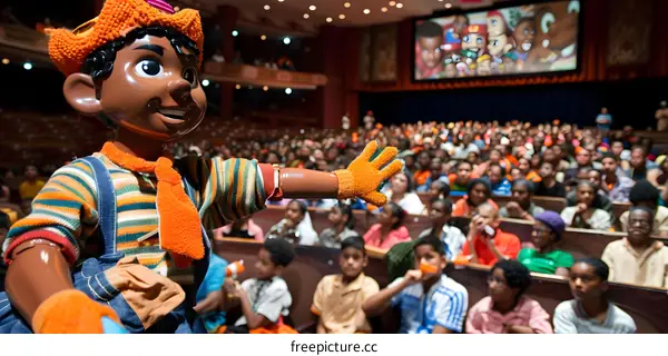 Puppet Show for Children in a Theater