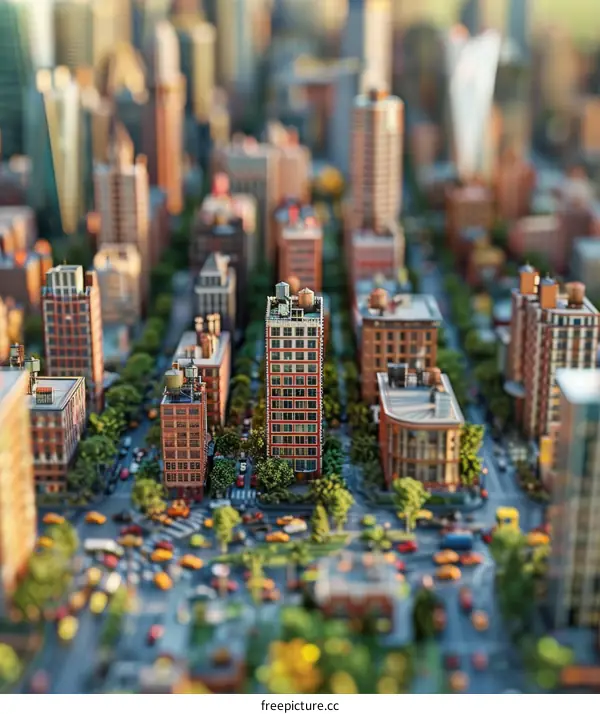 City street in miniature