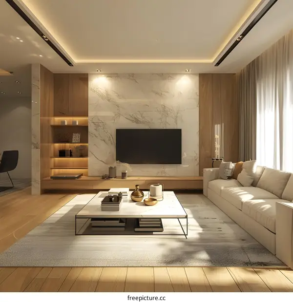 Modern minimalist living room