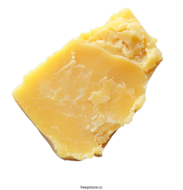 [Transparent Background PNG]Close Up of a Piece of Golden Cheese