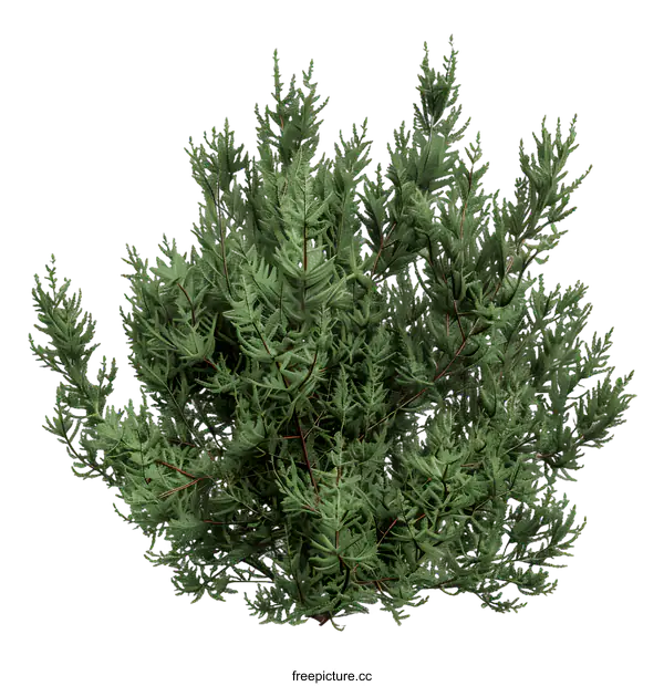 [Transparent Background PNG]Green Bush 3D Render Isolated On White Background