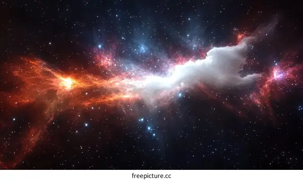 Celestial Nebulae in Cosmic Space