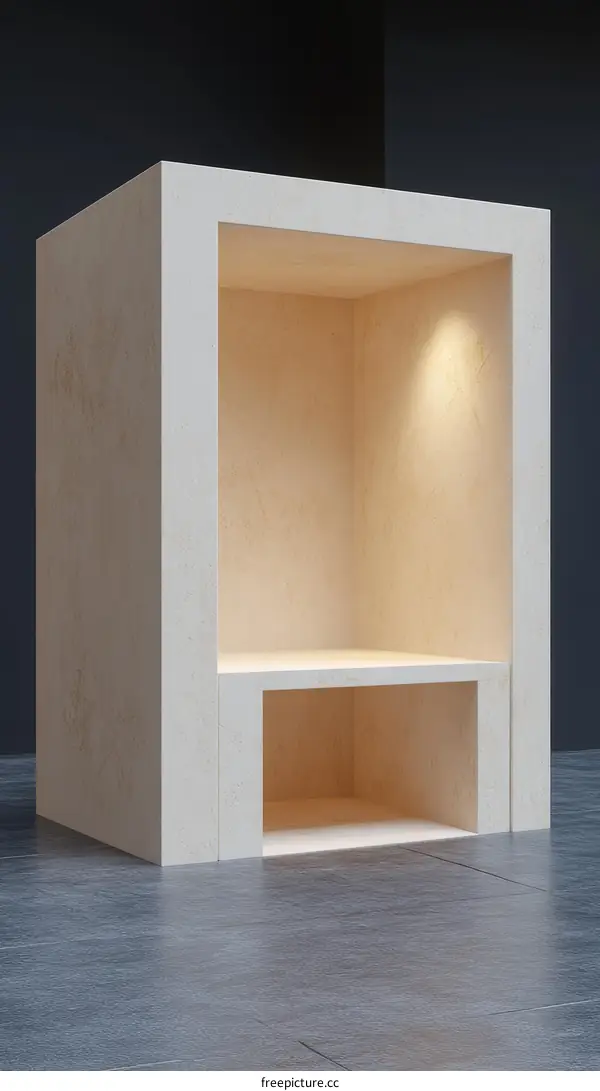 Empty Display Showcase Design Illustration