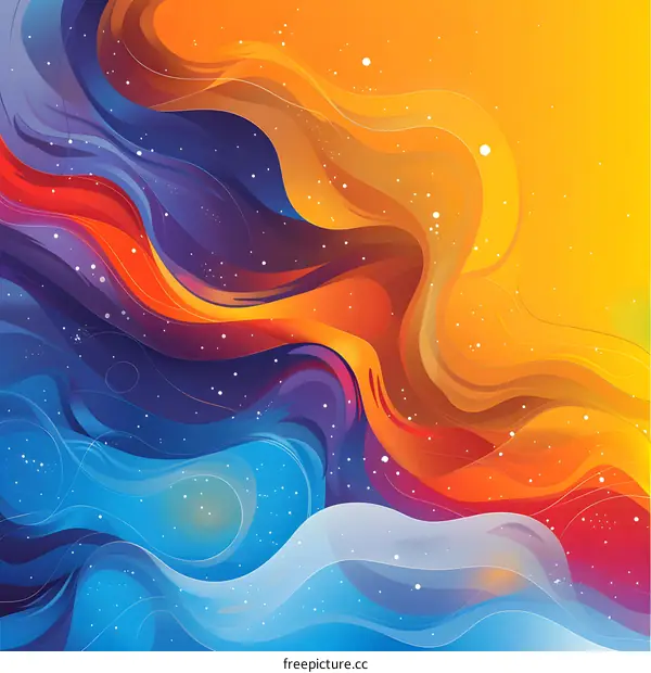 Wavy Multicolor Gradient Backdrop