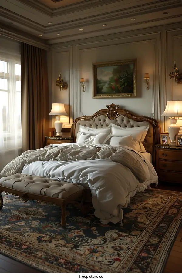 European-style luxury bedroom
