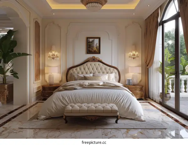 Luxury Bedroom Interior Design Illustration