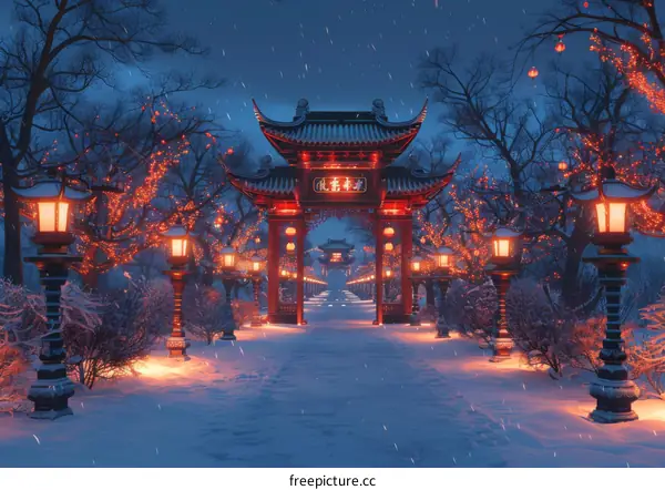 Winter Wonderland Chinese Archway